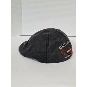 Harley Davidson Hat Size Small Newsboy Cabbie Cap Embroidered Gray Cabbie